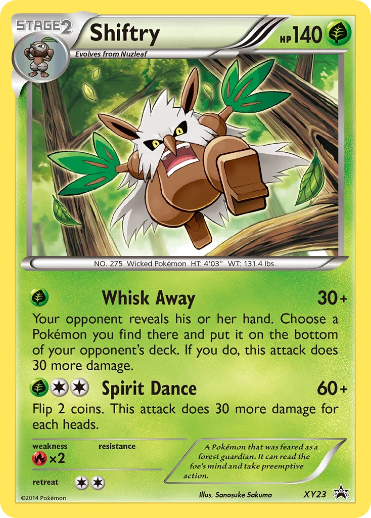 2013 XY Black Star Promos Shiftry #XY23 card image