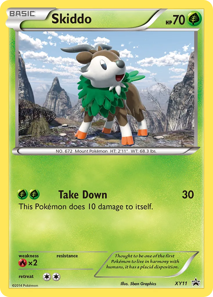 2013 XY Black Star Promos Skiddo #XY11 card image