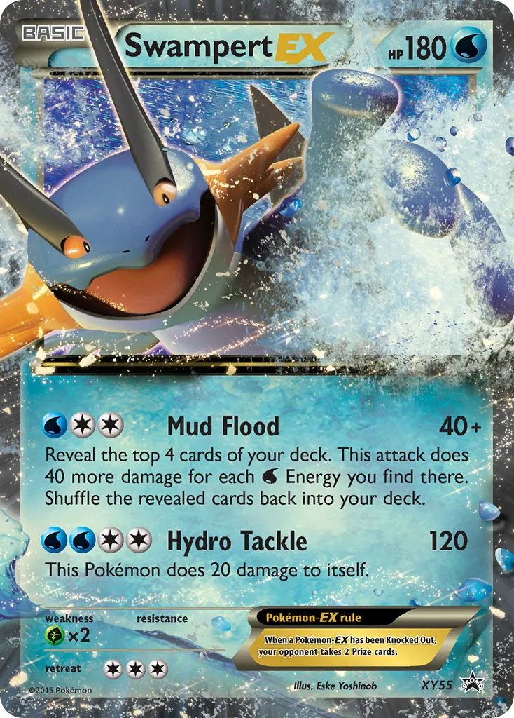 2013 XY Black Star Promos Swampert-EX #XY55 card image