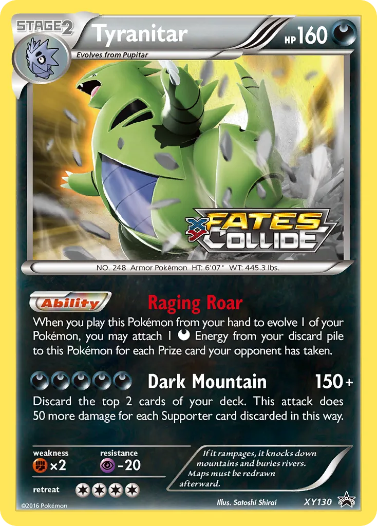 2013 XY Black Star Promos Tyranitar #XY130 card image
