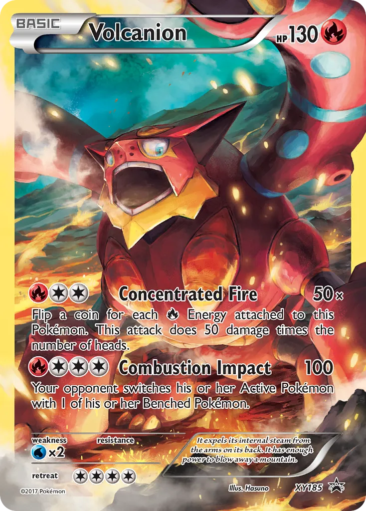 2013 XY Black Star Promos Volcanion #XY185 card image