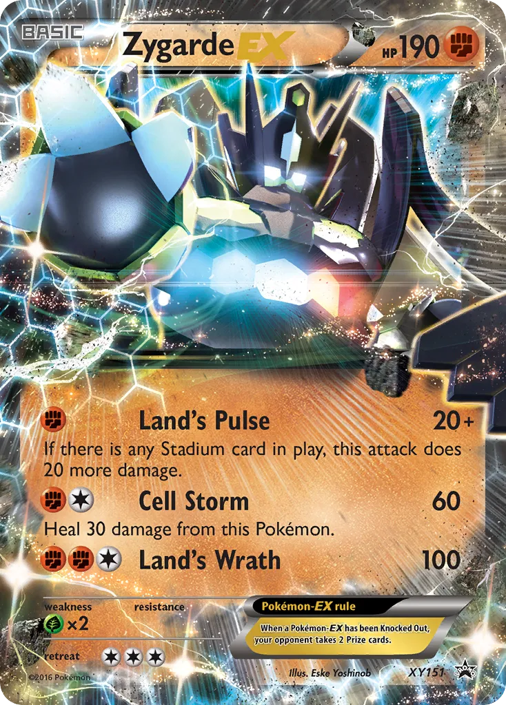 2013 XY Black Star Promos Zygarde-EX #XY151 card image