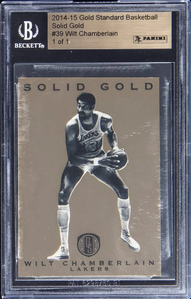 2014-15 Gold Standard Wilt Chamberlain Basketball Solid Gold #39 card image