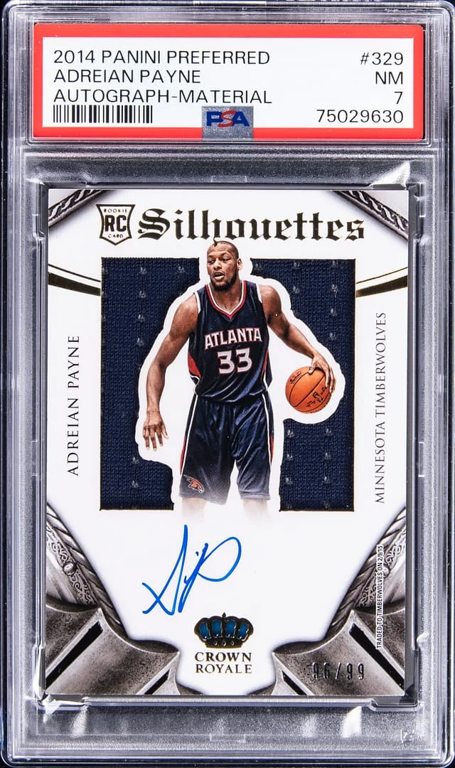 2014-15 Panini Adreian Payne Preferred Autograph Material #329 card image