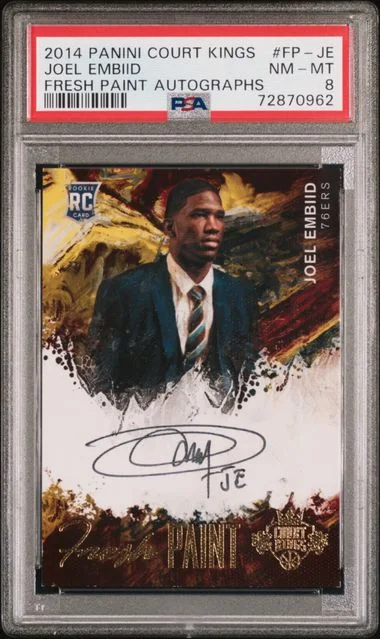 2014-15 Panini Court Kings Joel Embiid Fresh Paint Autographs #FP-JE card image