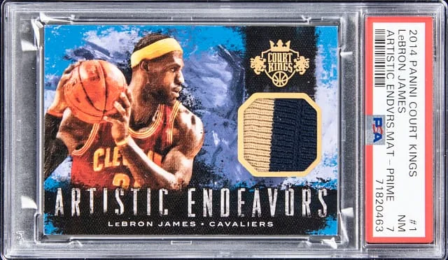 2014-15 Panini Court Kings LeBron James Artistic Endeavors Materials Prime #1 card image