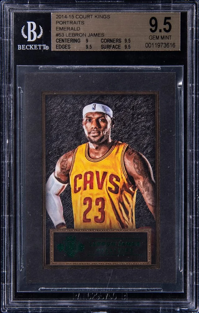 2014-15 Panini Court Kings LeBron James Portraits Emerald #53 card image