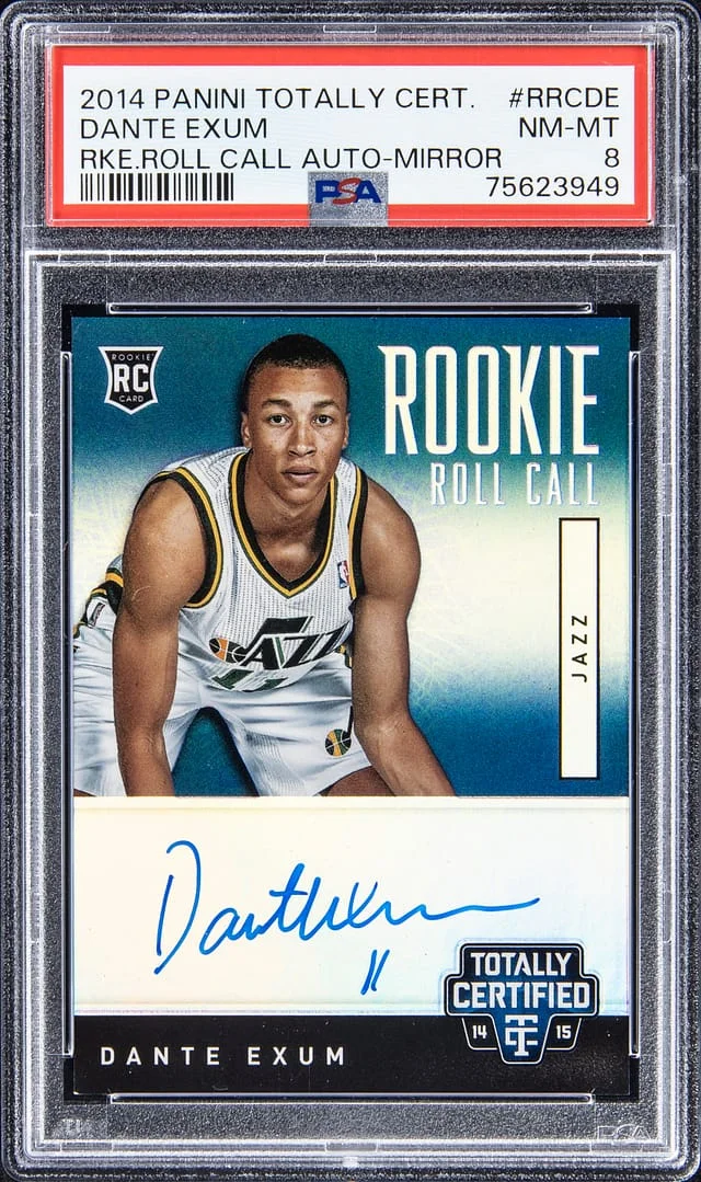 2014-15 Panini Dante Exum Totally Certified Roll Call Autographs Mirror #RRCDE card image