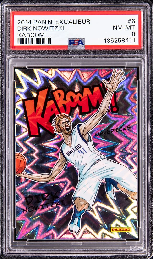 2014-15 Panini Dirk Nowitzki Excalibur Kaboom! #6 card image