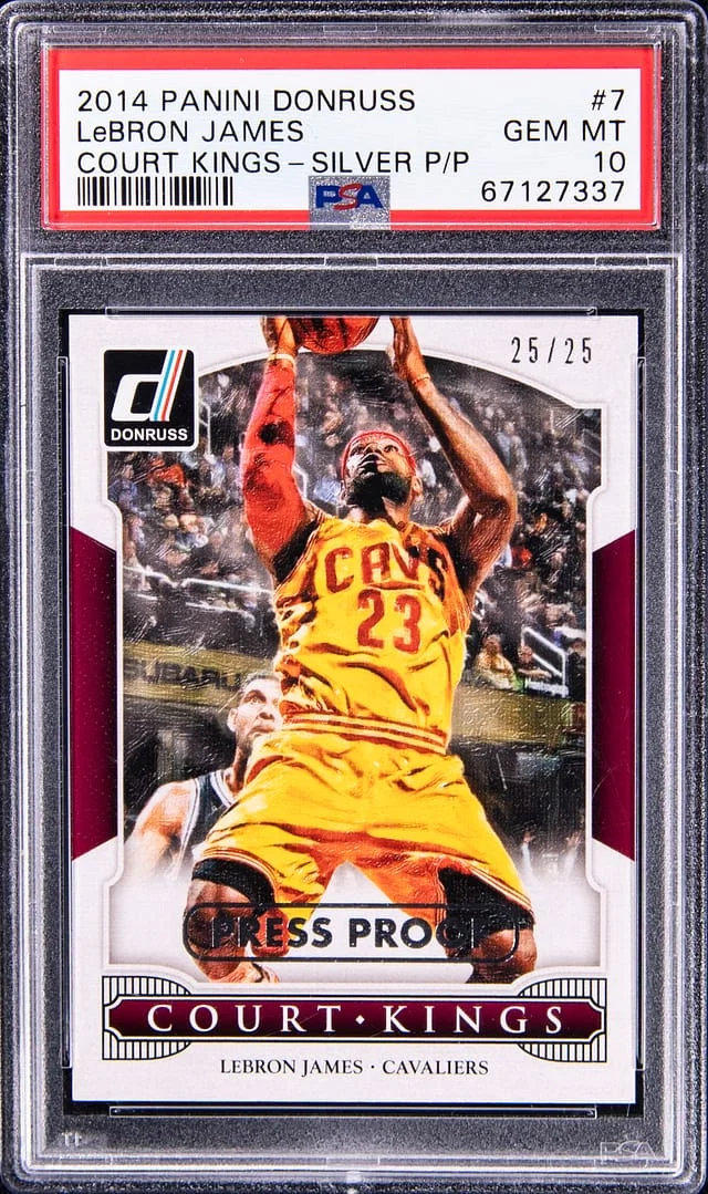 2014-15 Panini Donruss LeBron James Court Kings Silver Press Proof #7 card image