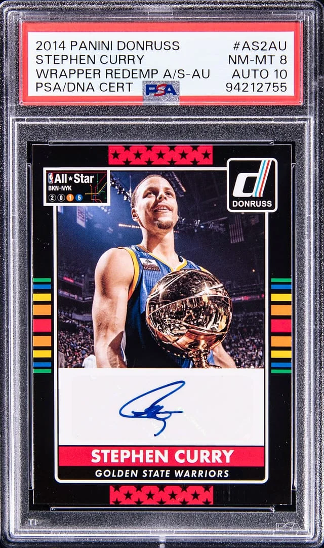 2014-15 Panini Donruss Stephen Curry Wrapper Redemption All-Star Autograph #AS2AU card image