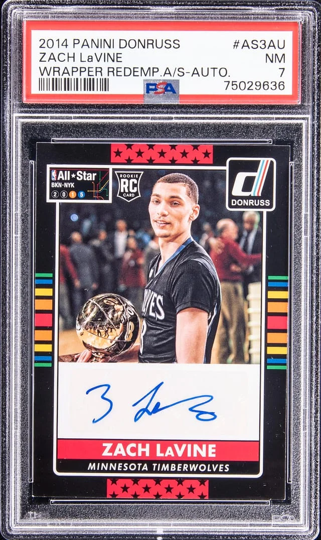 2014-15 Panini Donruss Zach LaVine Wrapper Redemption All-Star Autograph #AS3AU card image