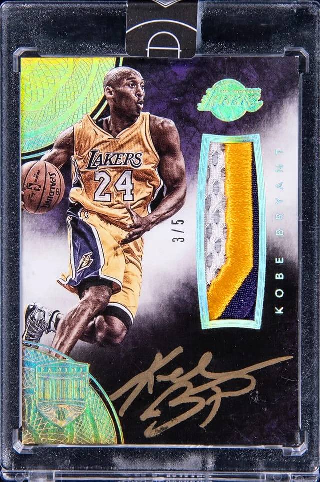 2014-15 Panini Eminence Kobe Bryant Optimum Autograph Patches Gold #OAP-KB card image