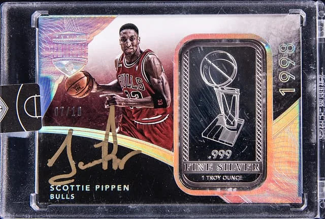 2014-15 Panini Eminence Scottie Pippen Larry O'Brien Trophy Signatures Silver #LT-SP6 card image