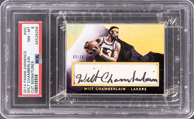 2014-15 Panini Eminence Wilt Chamberlain Cut Signatures #CS-WC card image