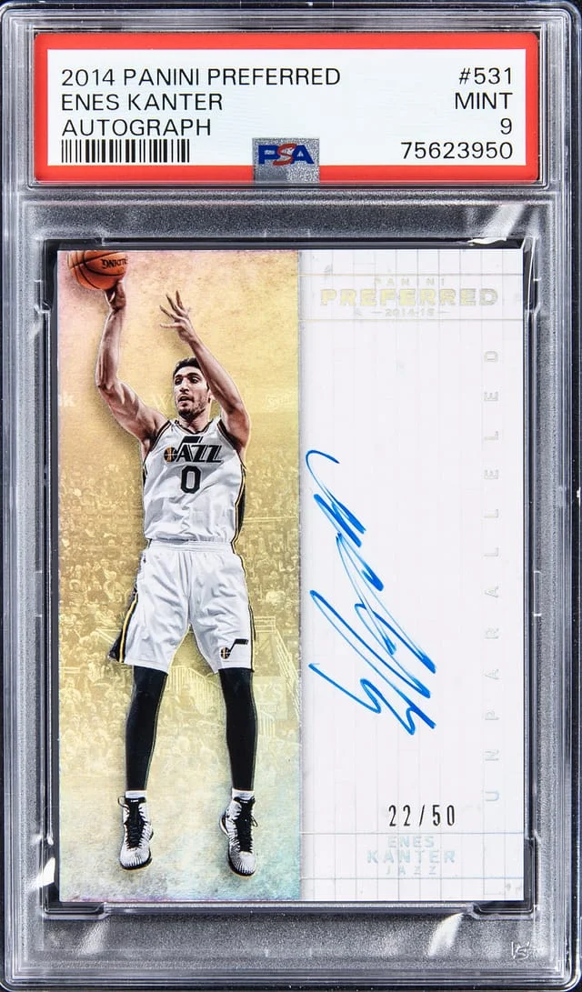 2014-15 Panini Enes Kanter Preferred Autograph #531 card image