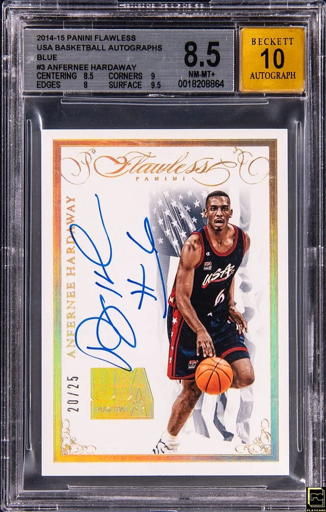 2014-15 Panini Flawless Anfernee Hardaway USA Basketball Autographs Blue #B-AH card image