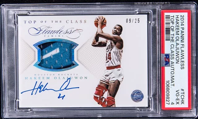 2014-15 Panini Flawless Hakeem Olajuwon Top of The Class Autograph Materials #TC-HK card image