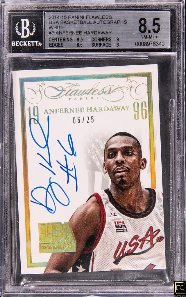 2014-15 Panini Flawless Penny Hardaway USA Basketball Autographs White #W-AH card image