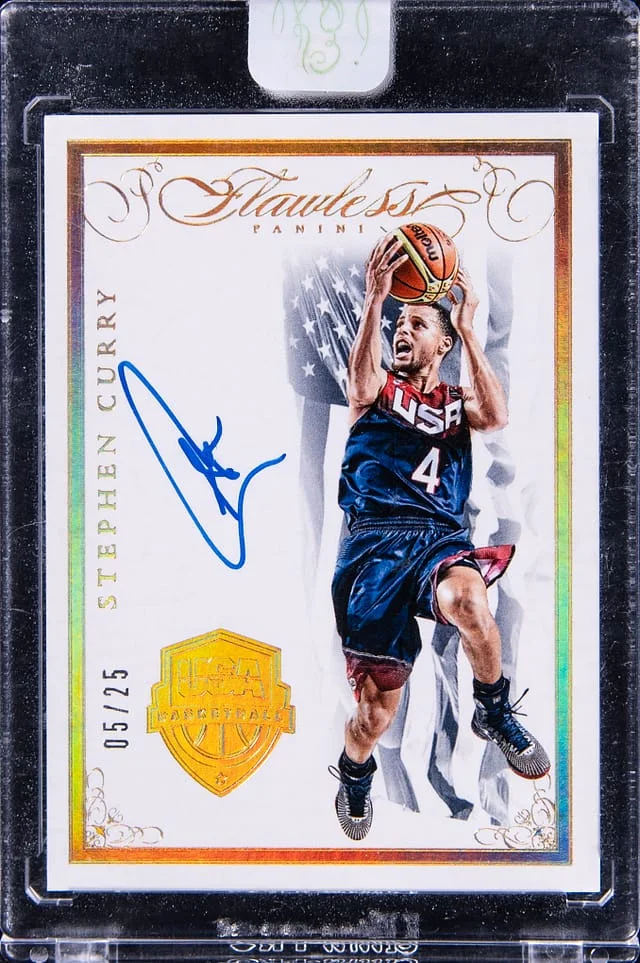 2014-15 Panini Flawless Stephen Curry Team USA Autographs Blue #B-SC card image