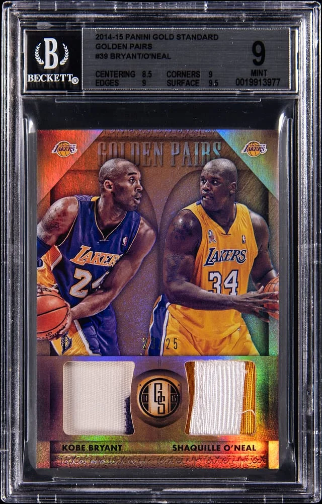 2014-15 Panini Gold Standard Kobe Bryant/Shaquille O'Neal Golden Pairs #39 card image
