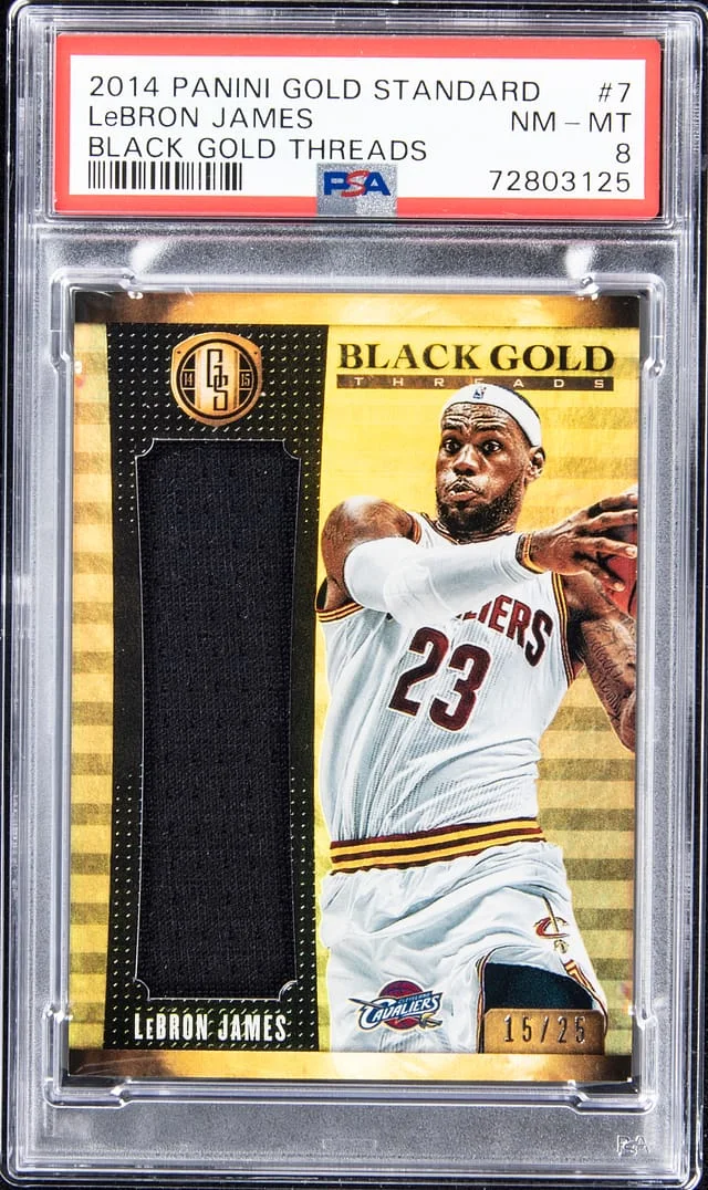 2014-15 Panini Gold Standard LeBron James Black Gold Threads #7 card image
