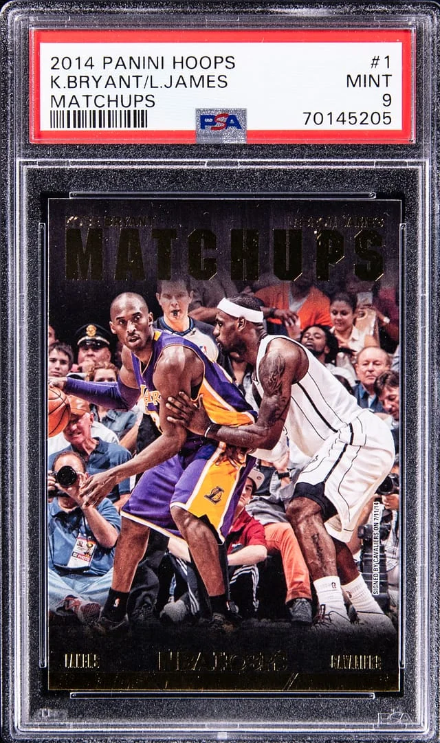 2014-15 Panini Hoops LeBron James/Kobe Bryant Matchups #1 card image