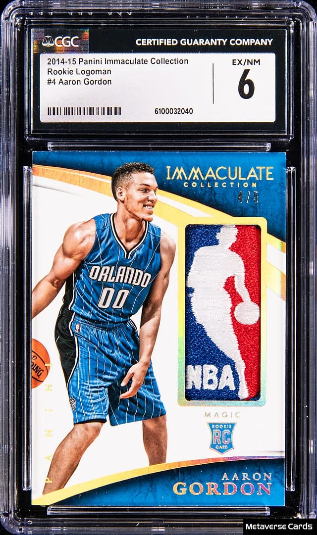 2014-15 Panini Immaculate Collection Aaron Gordon Logoman #4 card image