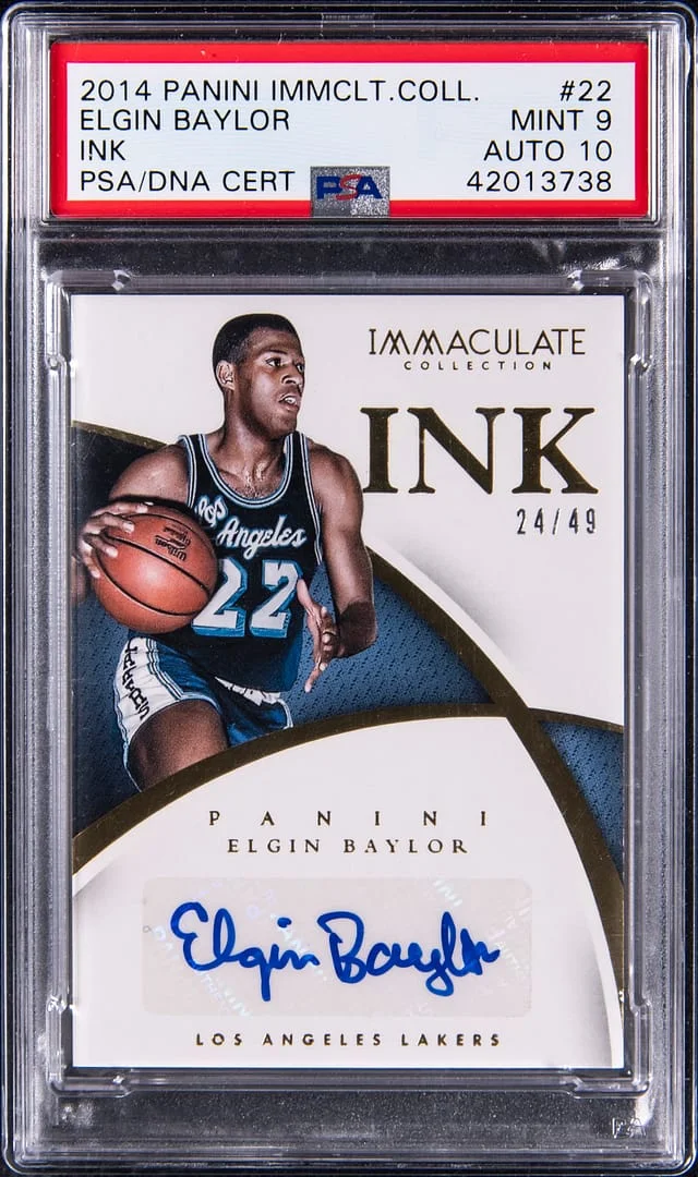 2014-15 Panini Immaculate Collection Elgin Baylor Ink #22 card image