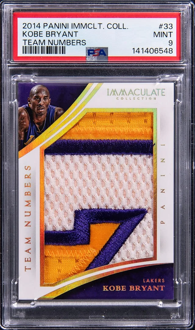 2014-15 Panini Immaculate Collection Kobe Bryant Game-Used Team Numbers #33 card image