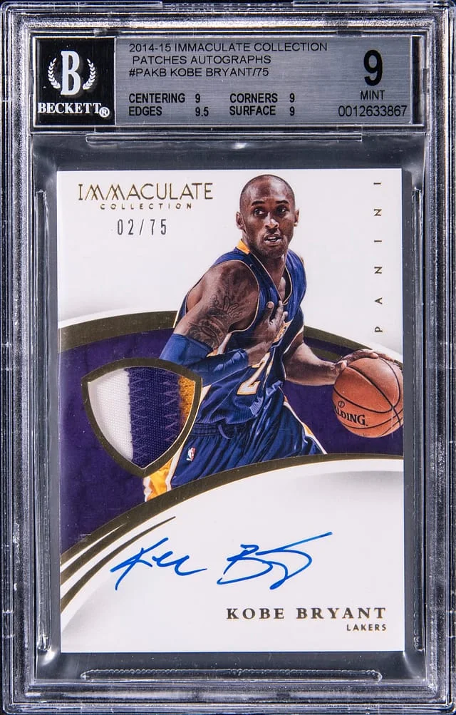 2014-15 Panini Immaculate Collection Kobe Bryant Patches Autographs #PA-KB card image
