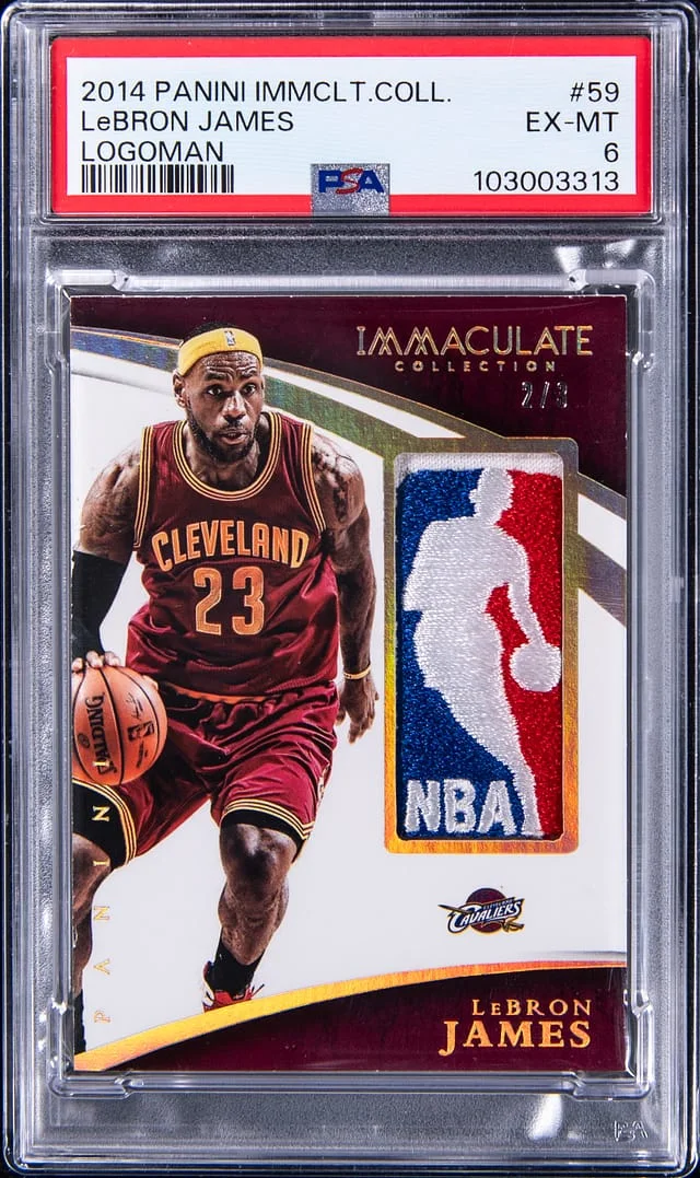 2014-15 Panini Immaculate Collection LeBron James Logoman #59 card image