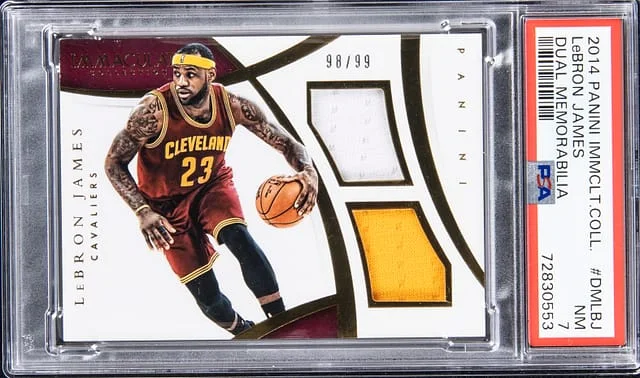 2014-15 Panini Immaculate Collection LeBron James Dual Memorabilia #DM-LBJ card image
