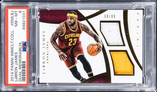 2014-15 Panini Immaculate Collection LeBron James Dual Memorabilia #DMLBJ card image