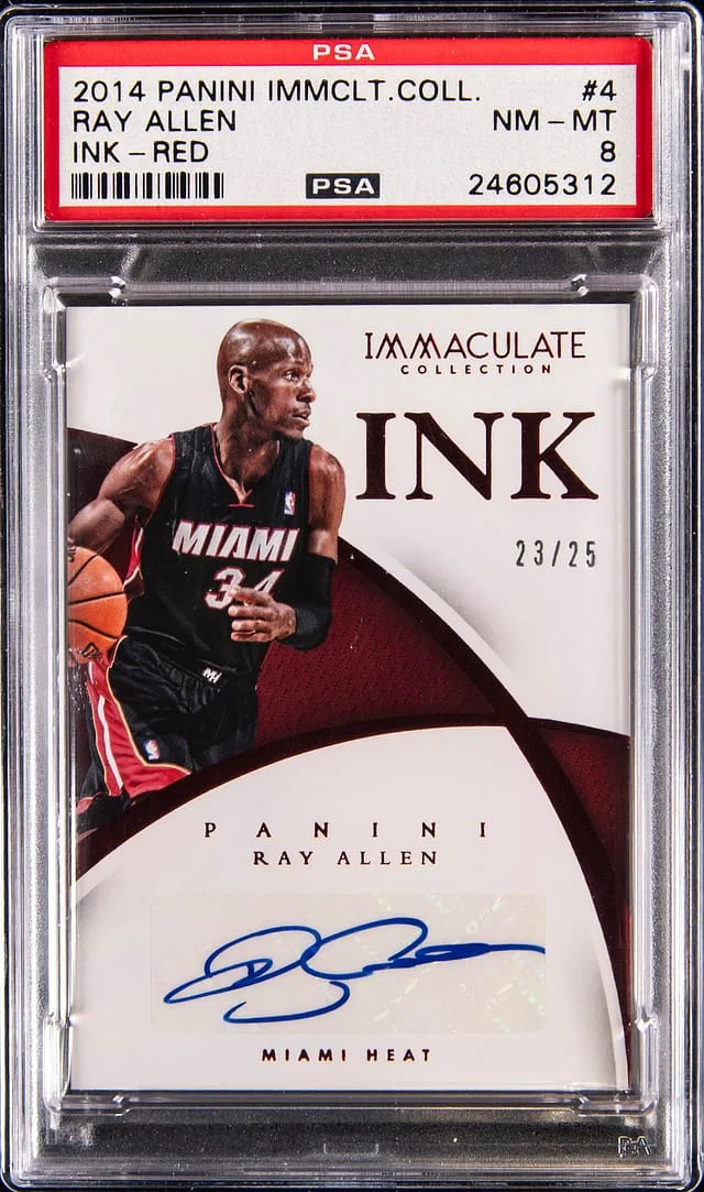 2014-15 Panini Immaculate Collection Ray Allen Ink Red #4 card image