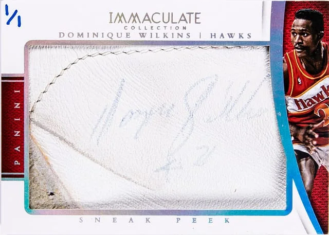 2014-15 Panini Immaculate Dominique Wilkins Sneak Peek #SP-DW card image