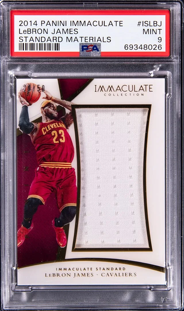 2014-15 Panini Immaculate LeBron James Standard Materials #ISLBJ card image