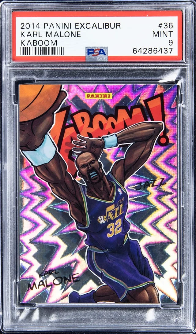 2014-15 Panini Karl Malone Excalibur Kaboom #36 card image