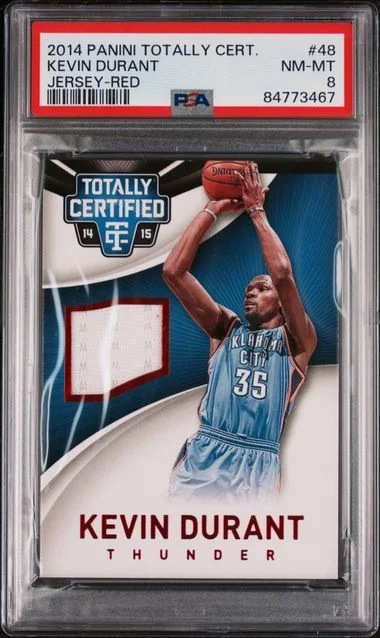 2014-15 Panini Kevin Durant Game-Worn Totally Certified Jersey Red #48 card image