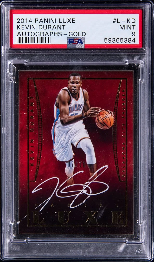 2014-15 Panini Kevin Durant Luxe Autographs Gold #L-KD card image