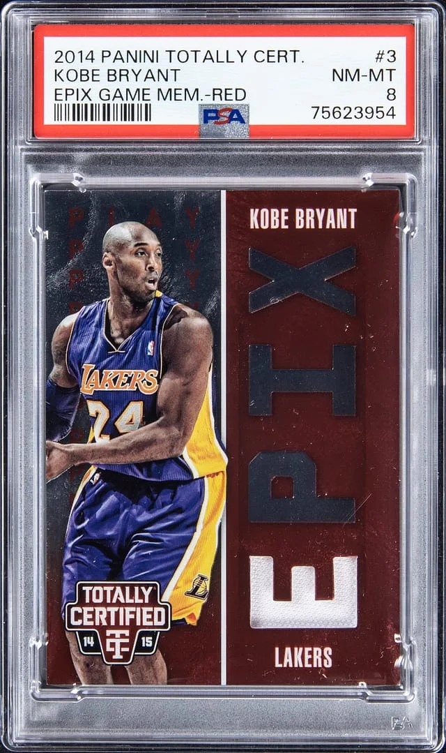 2014-15 Panini Kobe Bryant Totally Certified EPIX Game Memorabilia Red #3 card image