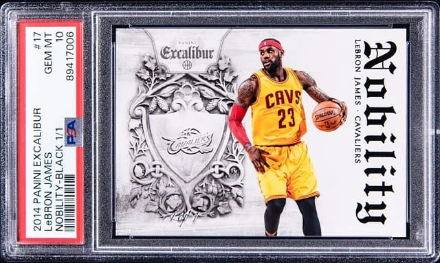 2014-15 Panini LeBron James Excalibur Nobility Black #17 card image