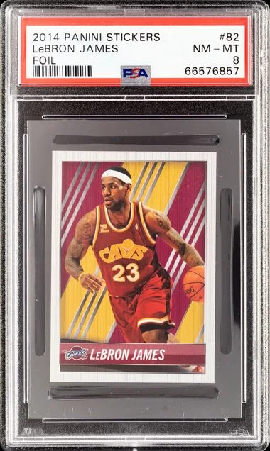2014-15 Panini LeBron James Stickers Foil #82 card image