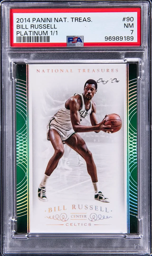 2014-15 Panini National Treasures Bill Russell Platinum #90 card image