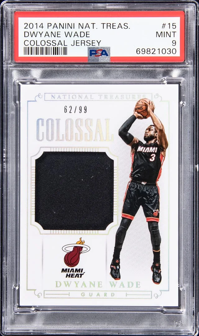 2014-15 Panini National Treasures Dwyane Wade Game-Used Colossal Jersey #15 card image