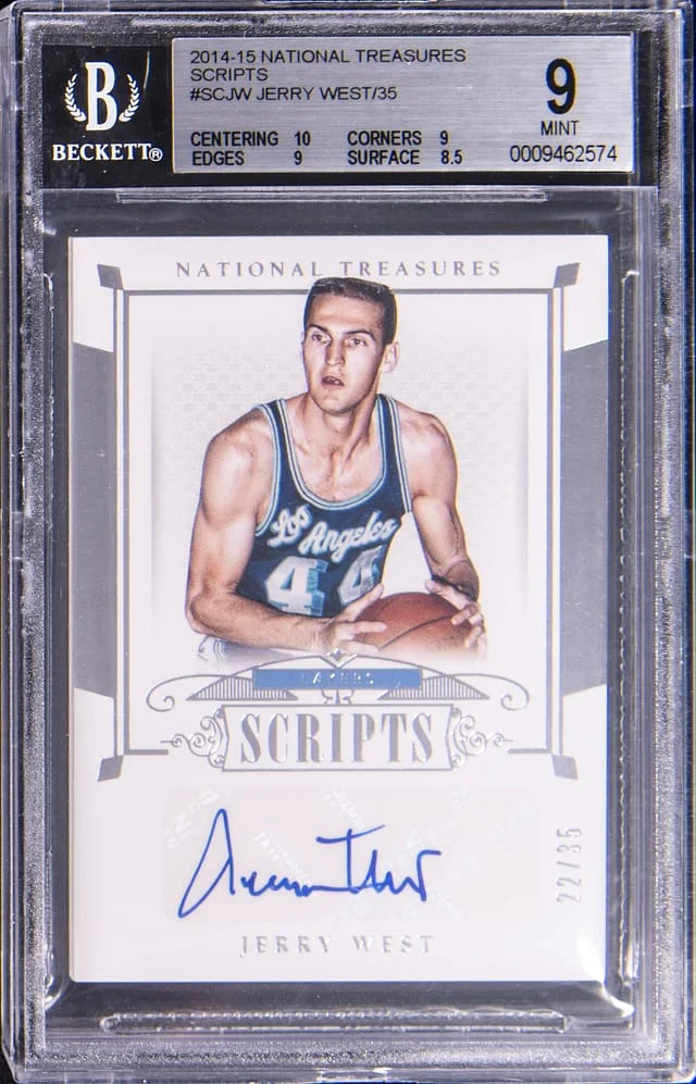 2014-15 Panini National Treasures Jerry West Scripts #SCJW card image