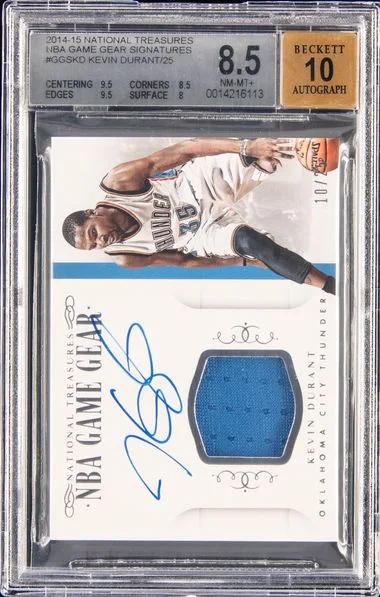 2014-15 Panini National Treasures Kevin Durant NBA Game Gear Signatures #GGA-KD card image