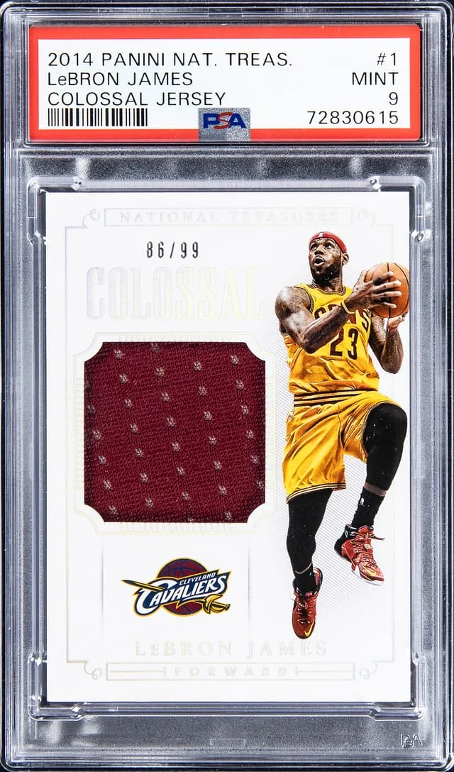 2014-15 Panini National Treasures LeBron James Colossal Jersey #1 card image