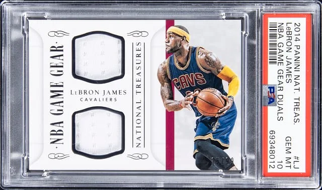 2014-15 Panini National Treasures LeBron James Game Gear Duals #LJ card image