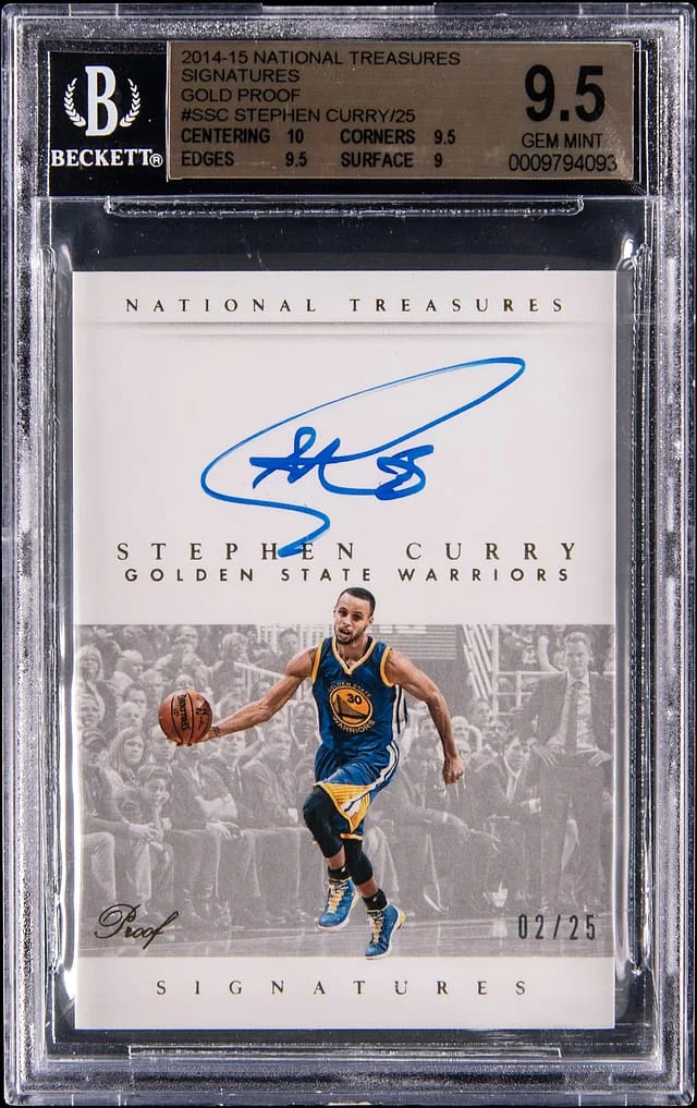 2014-15 Panini National Treasures Stephen Curry Signatures Gold Proof #S-SC card image